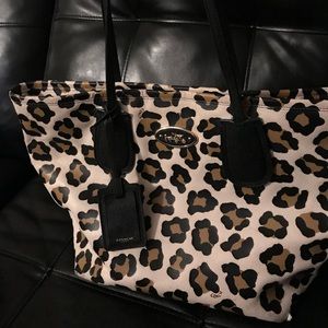 Coach Leopard Print Tote Purse
